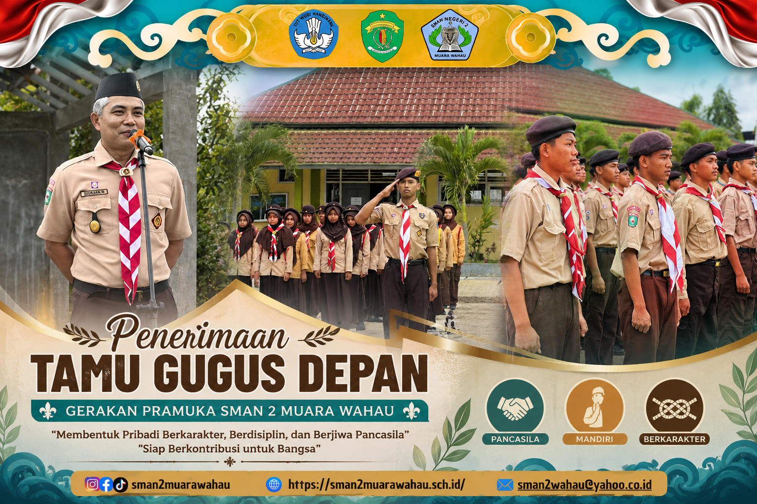"Gudep Fest", SMAN 2 Muara Wahau Sukses Gelar Penerimaan Tamu Gugus Depan 2026